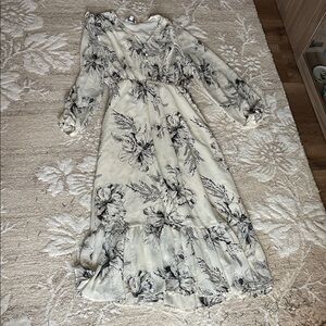 Floral Print Long Sleeve Dress